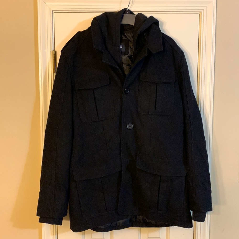 Apt 9 Men’s Black Pea Coat L